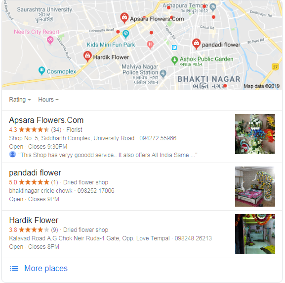 local search result